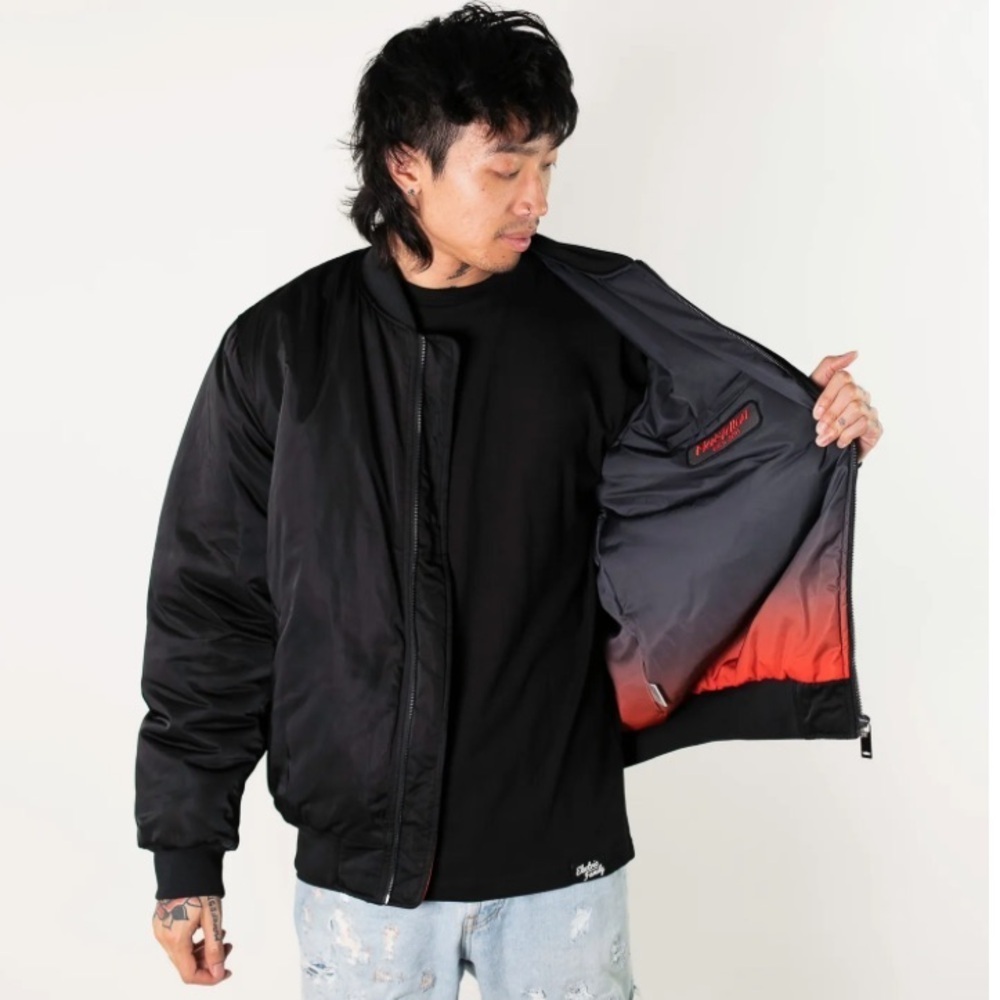 Monstercat Racing Bad Kitty Bomber Jacket Writing on back Mens small - Picture 2 of 11